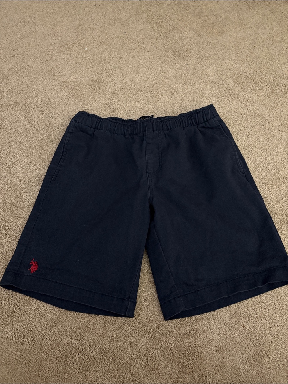 Navy Blue Men's Flat Front Shorts